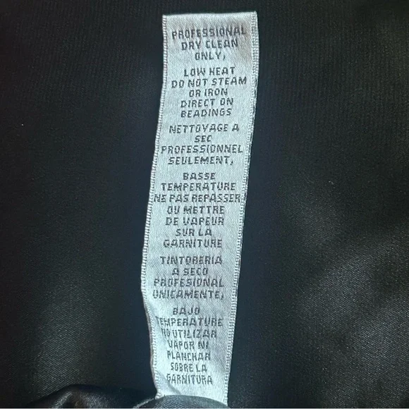 Badgley Mischka black beaded lace short sleeve silk formal evening gown 8 NWOT - Picture 13 of 17